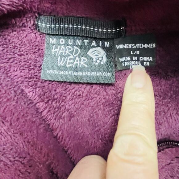 Mountain Hardwear Pyxis Jacket Womens L Plum Plush Fleece Zip Full Zip Pockets - Picture 4 of 11